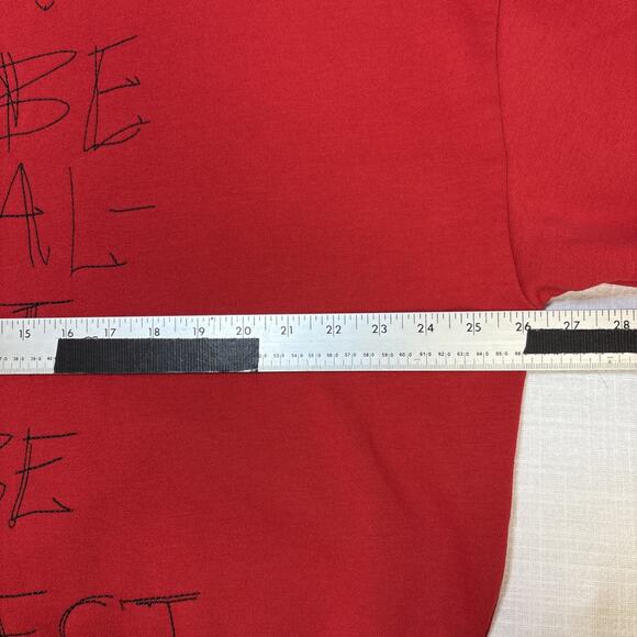 Reason Red Graphic Embroidery Hoodie Roses Be Real Not Perfect Unisex M - Picture 12 of 15